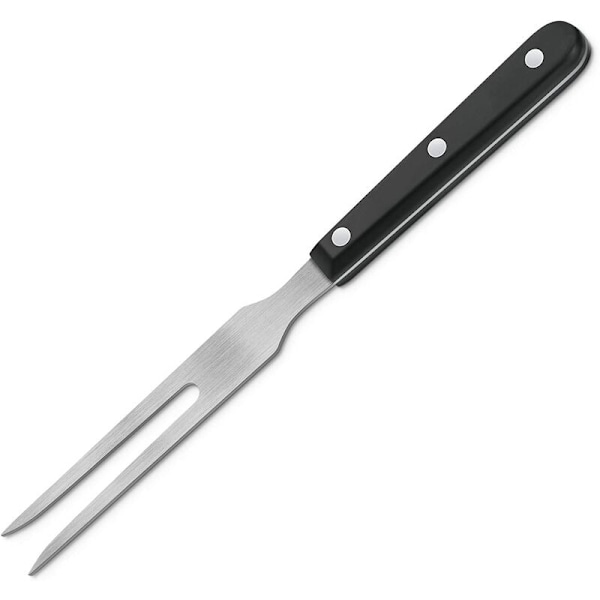 2 Kaiverrettua haarukkaa ruostumatonta terästä lihahaarukka muovikahvalla 26,9 cm BBQ-tarjoiluhaarukka mustalla kahvalla