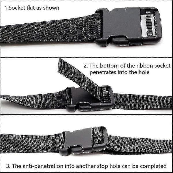 25 mm nylon bagagestropper med holdbare spænder til sikker rejse