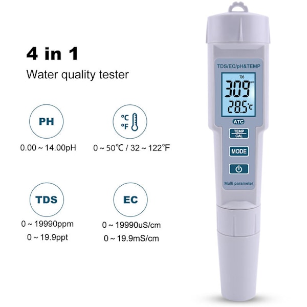 Fire-i-en pH/EC/TDS/Temperatur Test Pen