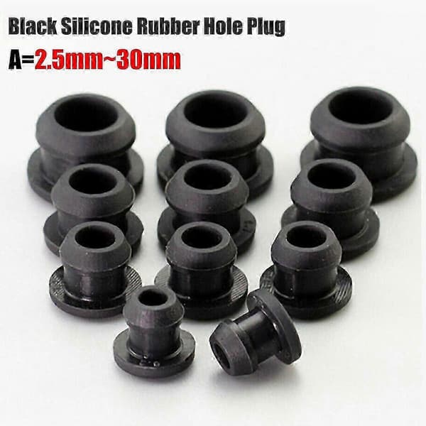 Silikone Gummi Snap-on Hulpropper 2,5 mm-30 mm Sorte Blindpropper til Rør A 29 mm 5 stk 5 Pcs A 29mm