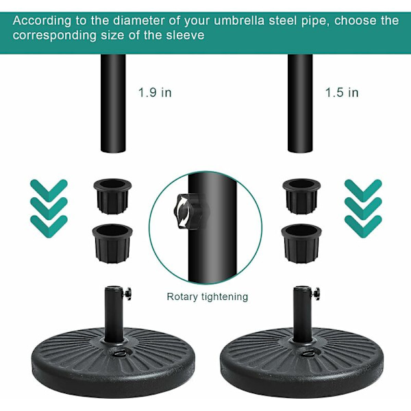 Silikone Paraplyhul Prop Udendørs Parasol Kegle 2+2+2 Neutral Hvid Æske