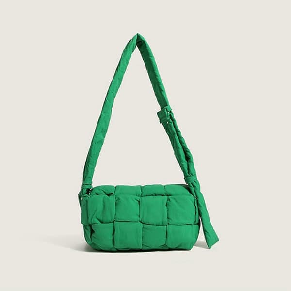 Puffer Vävd Väska Bomull Kassett Vadderade Designer Crossbody Väskor-Utmärkt-Bra