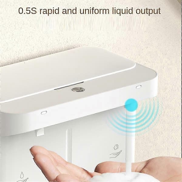 Automatisk sæbedispenser, Berøringsfri Automatisk Sæbedispenser, Dobbelt, Boble, Flydende, 300ml X 2, til