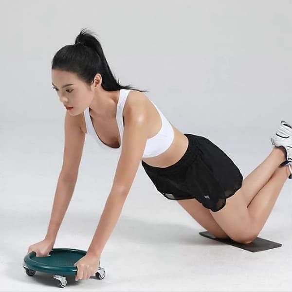 Ab Roller Hjul, Multifunktionelt Abdominal Hjulbræt til Kvinder med Måtte Sort Black
