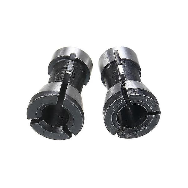 8 stk. 6 mm 6,35 mm 8 mm spændepatronadapter sæt til trimning af fræser præcision sort sølv Black  Silver