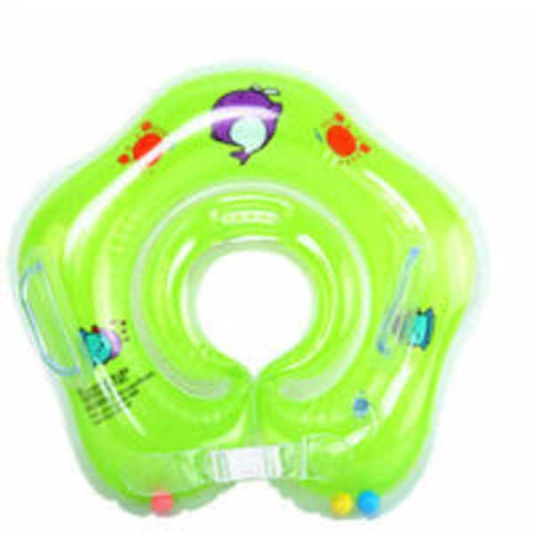 Baby Svømmering Oppustelig Baby Spædbarn Småbørn Badekar Brusebad Halsring Krave Legetøj Flyde Sikkerhedsring Poolhjælpemidler, Model: Grøn,