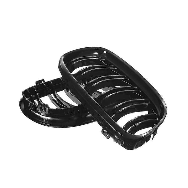 Front Nyregrill Blank 2 Linjer til BMW 3 Serie E90 E91 2009 2010 2011 Sort Black