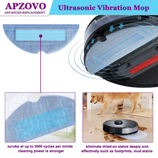 Varaosat Roborock S7/S7 Plus/T7/T7 Plus/T7s/T7s Plus -malleihin, 9 osaa