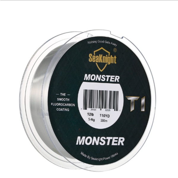 SeaKnight T1 Fluorocarbon Carp Fishing Stealth Guide Line Fluorocarbon Belagt Fiskeline 100m/110yds 3-35LB 0.8