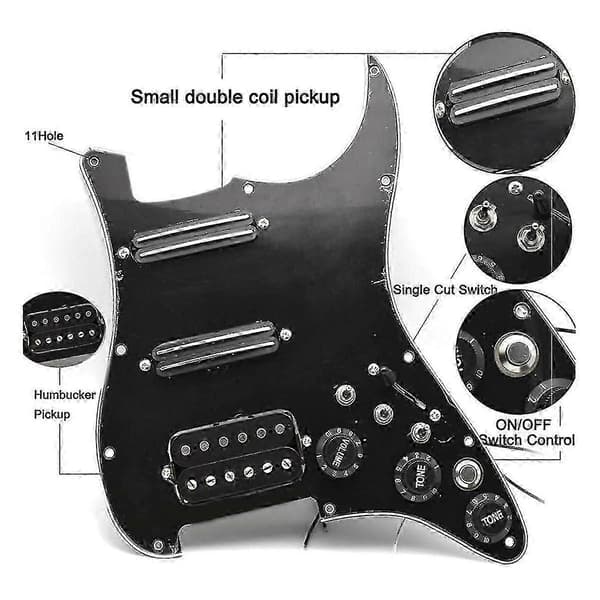 Elgitarr Plektrumskydd Pickup Med Singlecut Kabeldragning Förkopplad Gitarr Plektrumskydd För Strat G