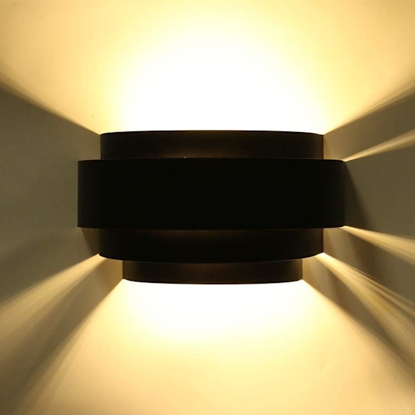 LED-sisäseinävalaisimet, verhoillut seinävalaisimet polttimoilla (musta, energialuokka A++)