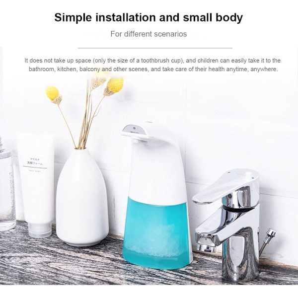 Automatisk sæbedispenser, 400 ml, USB-opladning