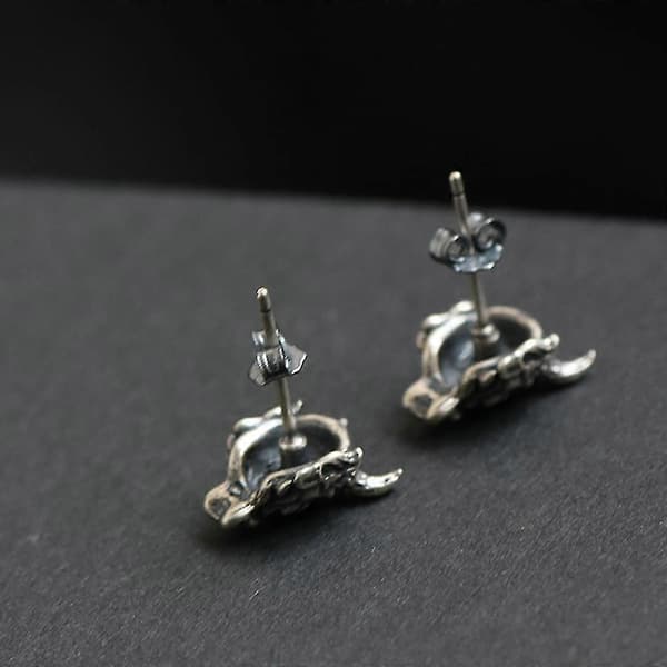 Ox Horn Skull Stud Øreringe Gotiske Øreringe Halloween Øreringe Smykker