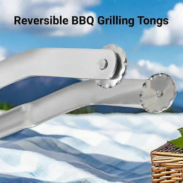 Långa grilltänger för BBQ-kött, korv, grönsaker
