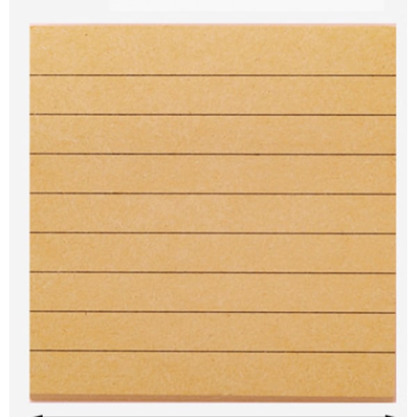 Rivbara självhäftande lappar (kraftpapper horisontell linjetyp (6 stycken))