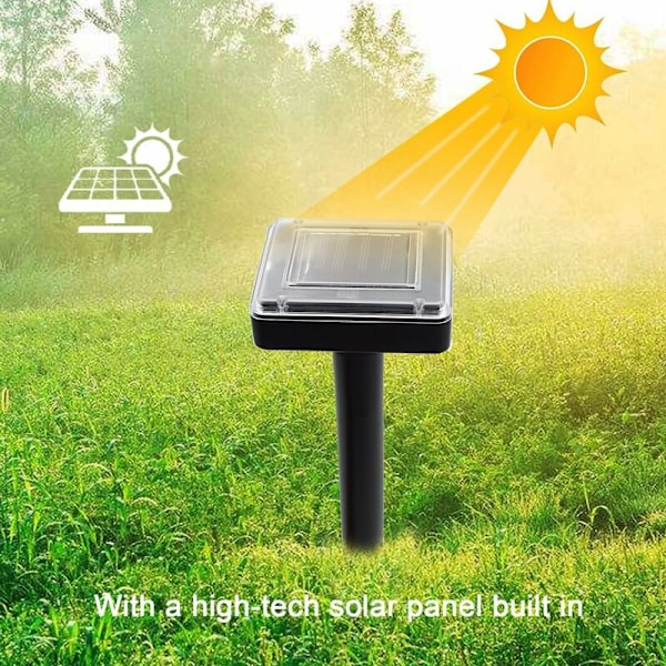 4 Aurinkoenergialla toimiva ultraääni myyränkarkotin, aurinkoenergialla toimiva hiirenkarkotin ulkokäyttöön, myyrien vastainen karkotin vedenpitävä puutarhaan, nurmikolle, ulkokäyttöön