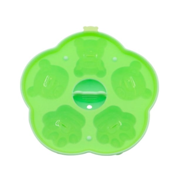 Baby Dampet Kage Madtilskud Form Baby Kan Lave Mad Høj Temperatur Resistent Silikone Kage Jelly Bage Slideværktøj (Avocado Grøn),