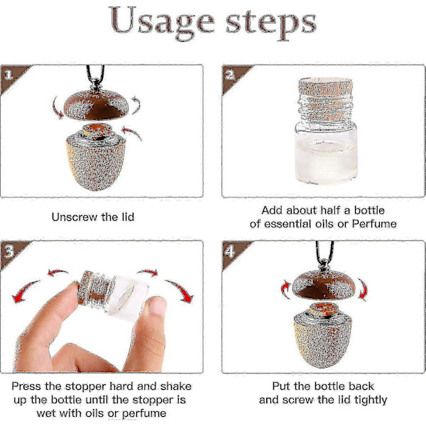 Maromalife Eterisk Olja Bil Diffuser, Trä Ekollon Dekor Söt Bil Diffuser Luftfräschare, Hängande Aromaterapi Diffuser Parfym Bil Dekoration, Gåva
