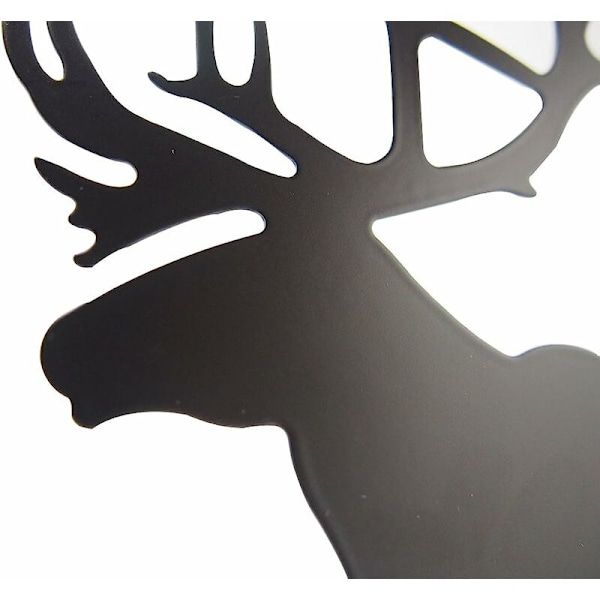 Älg och ren form bokklämma hållare metall järn bokstöd mot hylla färg älg bokhållare [Svart 1 par 2 st]