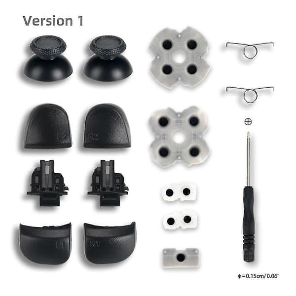 Til Ps5-controller L1-r1 L2-r2 Trigger-knapper 3d-analog Stick + Ledende Gummiknap Skruetrækker Reparationssæt Holdbart