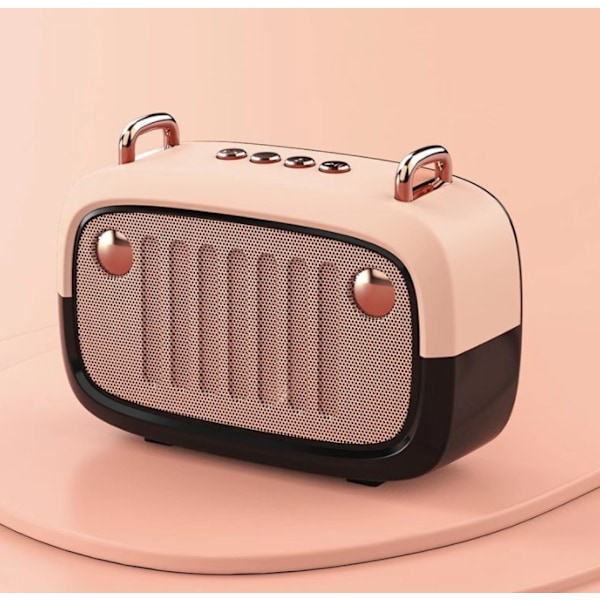 Trådlös Bluetooth-högtalare, Mini Portabel Tecknad Subwoofer Utomhuskorthögtalare (Rosa),