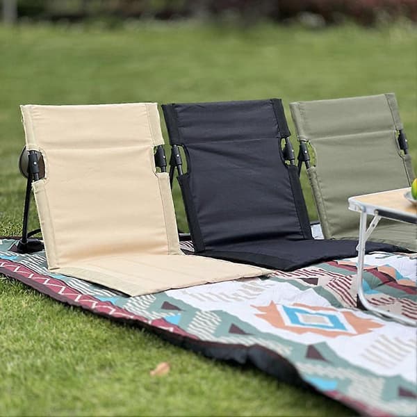 Simpel Foldestol Parkhynde Stol til Hvile Khaki Khaki
