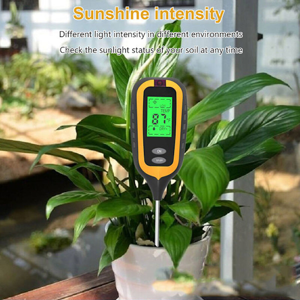 Jordfugtighedstermometer 4 i 1 Jordtester