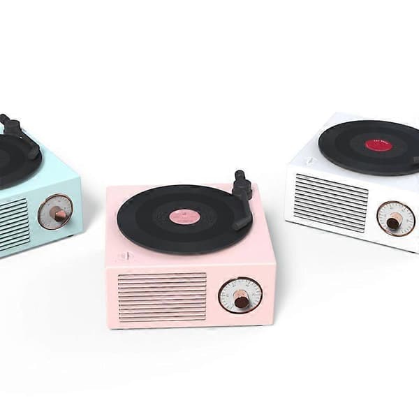 Ny trådløs Bluetooth-højttaler, retro vinylplade-cd-afspiller.