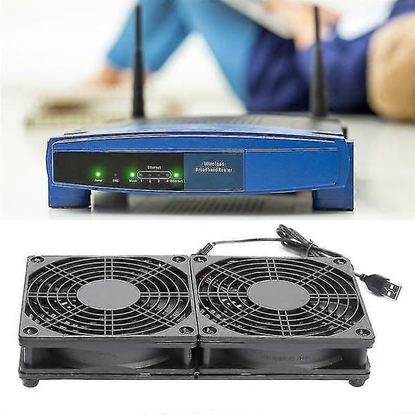 5V USB Router Køleventilator 120mm Høj Luftstrøm med Hastighedskontrol til Modem