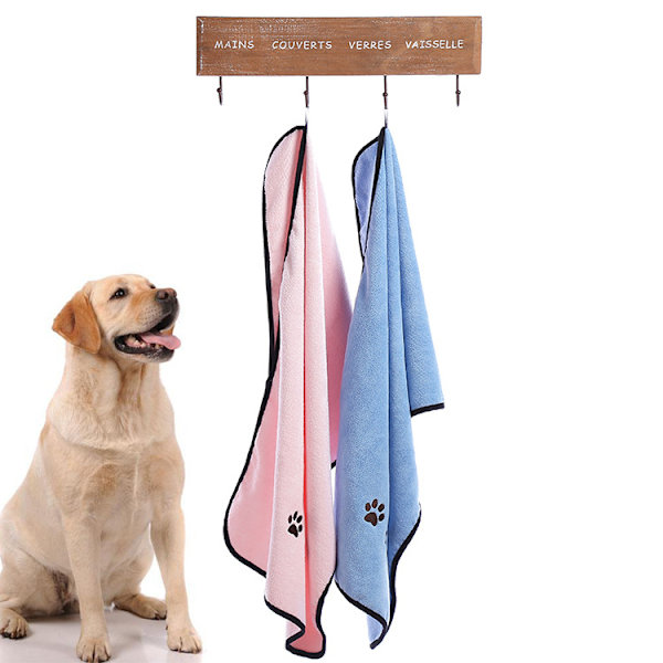 Kæledyrsrengøringsværktøj Blødt Absorberende Mikrofiber Håndklæde Lyseblå 50*90cm