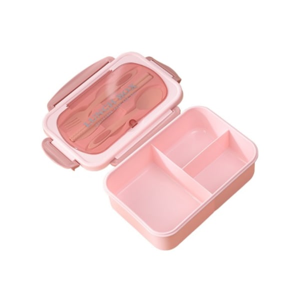 304 Rustfrit Stål Plastik Madkasse og Vandisolering til Studerende Kontoransatte Bærbar Mikrobølgeovn Separat Madkasse (Pink #PP),
