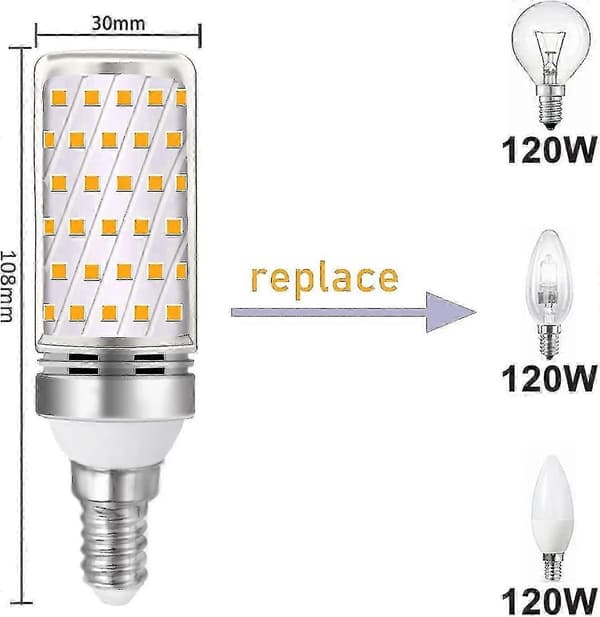 E14 LED Pære 16W Svarer til Halogen 100W 120W 4 stk