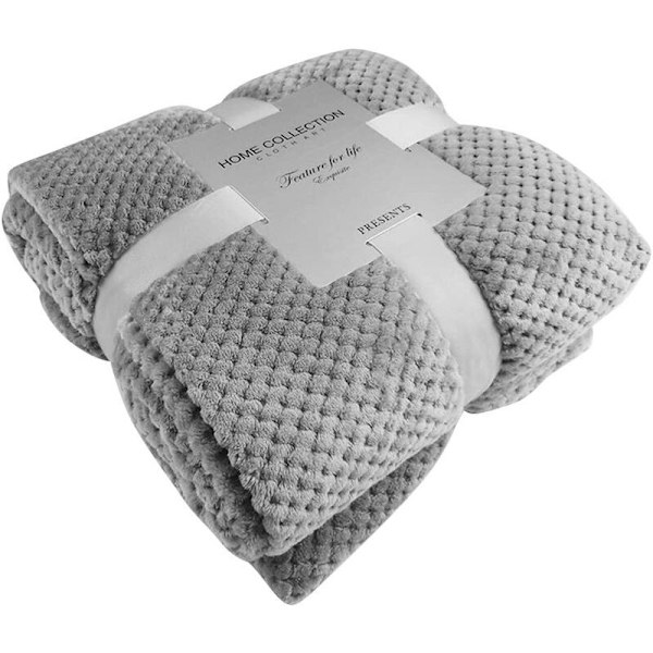 Kæledyrs Tæppe Hunde-/Kattetæppe Fleece Blødt og Sødt Stof PS051 (70x100cm, Grå)