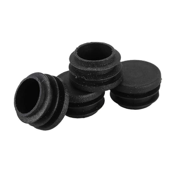 28 mm plastik endehætte til runde rørindsatser, 12 stk. sort Black