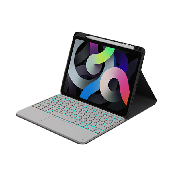 iPad-fodral med bakgrundsbelyst tangentbord iPad Mini 4/5 Svart vit Sort hvid