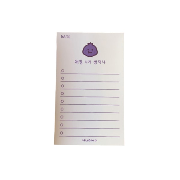 Koreansk version tecknad frukt student anteckningsblock (blåbärs anteckningsblock)