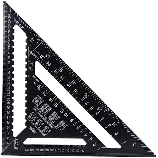 Raitool AR01 43X30X30cm Trekant lineal i aluminiumslegering Metrisk Sort Trekant lineal