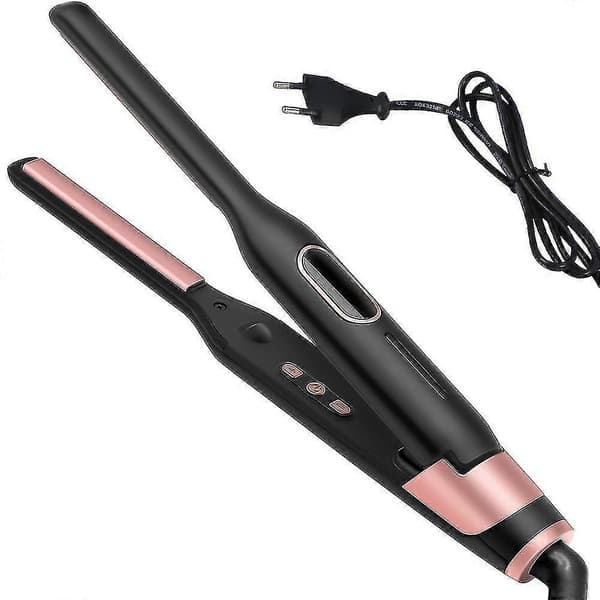 Titanium plattång 0,3 tum för Pixie Cut & kort hår Dubbel spänning styling
