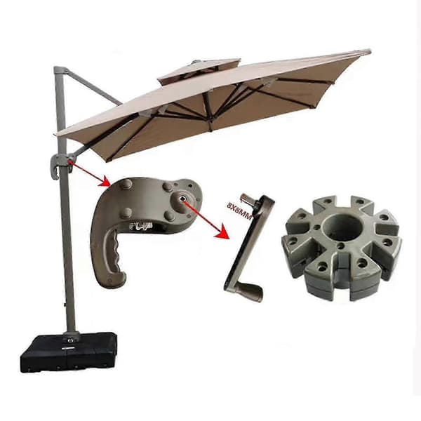 Paraplytilbehør til terrasse balkon dæk HY Model håndsving Crank handle