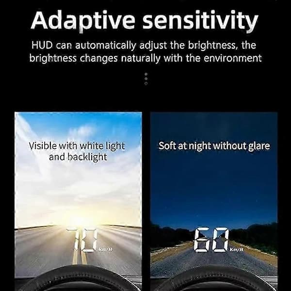 M3 OBD2 Digital HUD Hastighedsprojektor til køretøjsinstrumentbræt Sort Black
