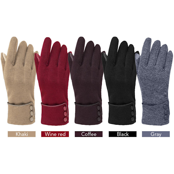 Fleecefria handskar för höst och vinter (khaki)