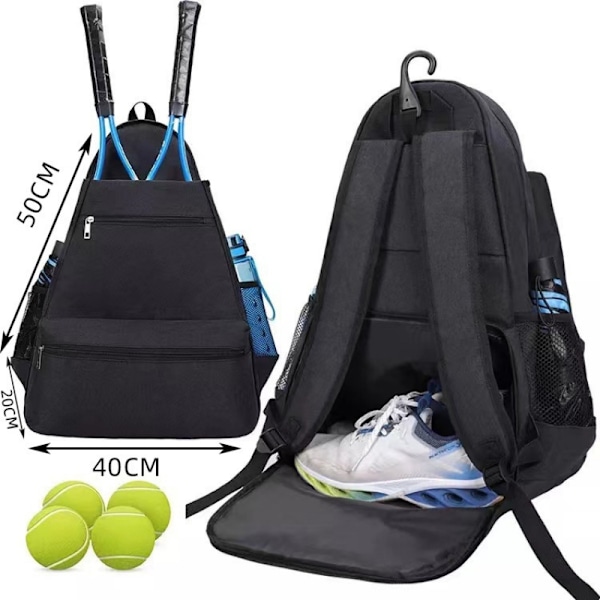 Ny Sport Tennisracket Ryggsäck Svart Sort