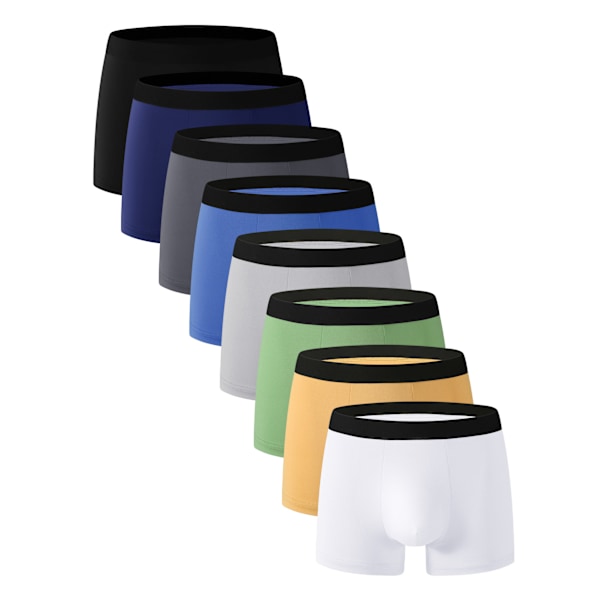 Boxershorts för män, säker och stödjande passform 8-pack Flerfärgad Flerfärgad L