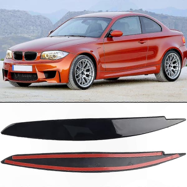2-pack Svarta Ögonlock för Strålkastare till 1-serie E87 E88 E81 E82 Bilstyling Trim 2008-2013
