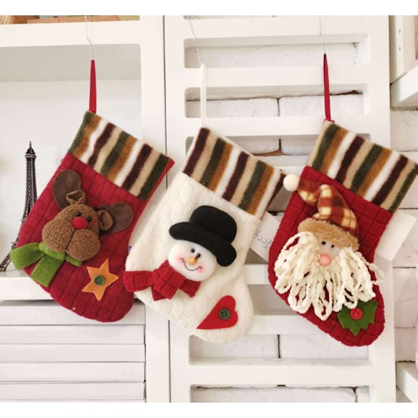 4 st Julstrumpor Presentpåse Jultomte Hänge Dekorationstillbehör Julklappar,