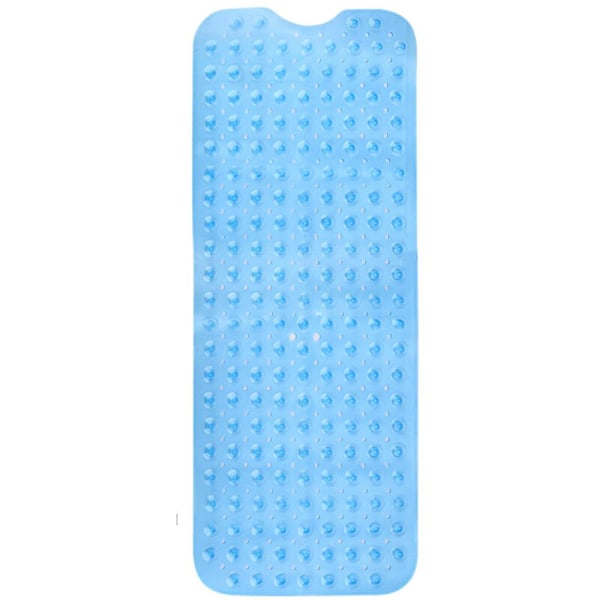PVC Badrumsmatta Halkfri Sugkopp Transparent Blå 100*40cm