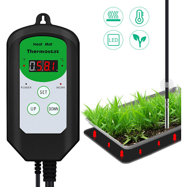 BHK200 Digital Varmemåtte Termostat Kontroller Sensor