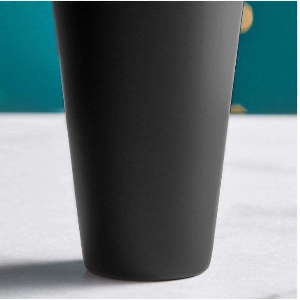 8 Dele Mat Sort Rustfrit Stål Mixer Sæt Komplet Fransk Cocktail Værktøjssæt (Sort),