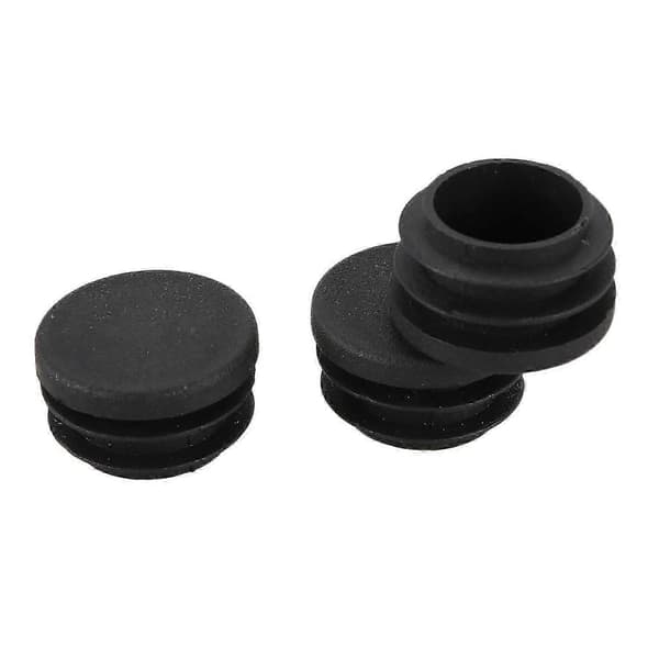 28 mm plastik endehætte til runde rørindsatser, 12 stk. sort Black