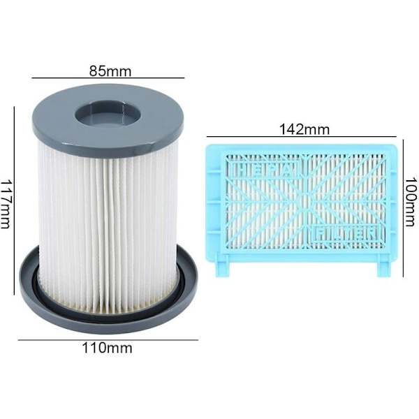 Reservedele Hepa+ Filtre Patronfilter til Philips FC8732 FC8733 FC8734 FC8736 FC8738 FC8740 FC8748 Støvsuger
